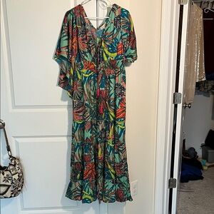Boemo - Colorful Tropical Print Dress
